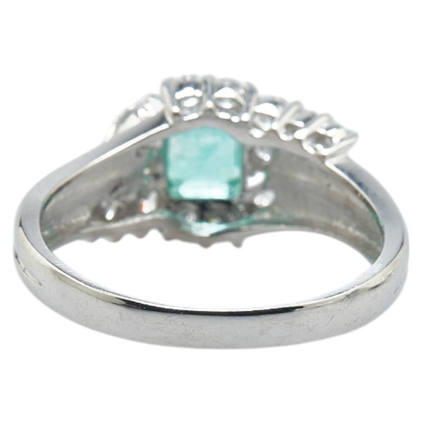 Pt900 プラチナ エメラルド0.44ct リング 指輪 レディース 13号 【中古】
