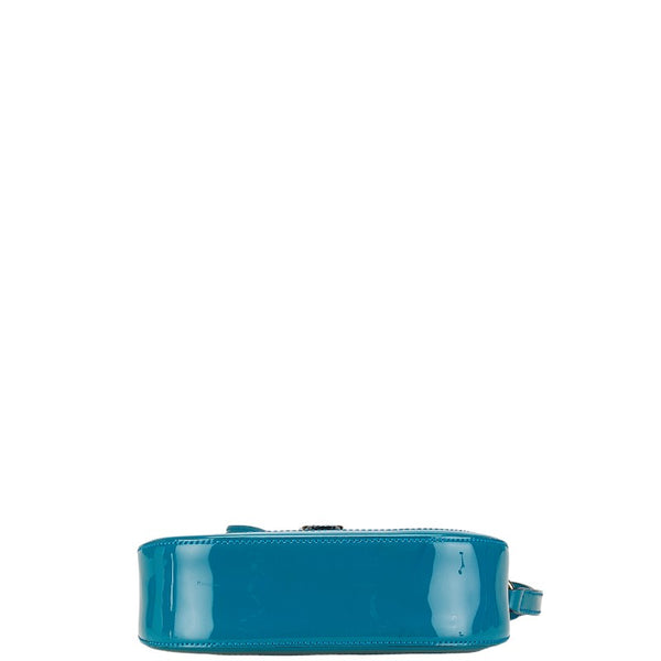 グッチ GGスプリーム ショルダーバッグ 336749 ブルー グリーン エナメル レディース GUCCI 【中古】