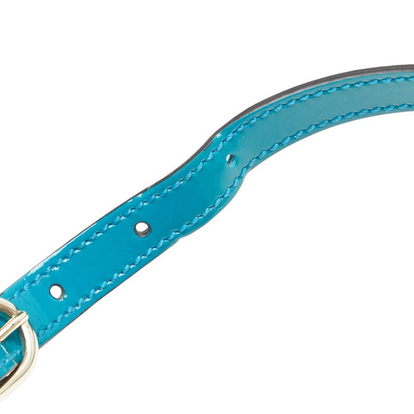 グッチ GGスプリーム ショルダーバッグ 336749 ブルー グリーン エナメル レディース GUCCI 【中古】