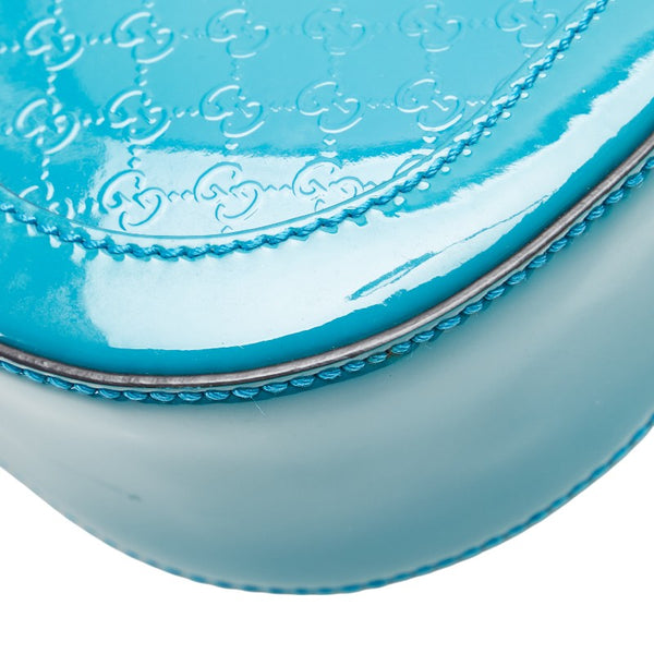 グッチ GGスプリーム ショルダーバッグ 336749 ブルー グリーン エナメル レディース GUCCI 【中古】