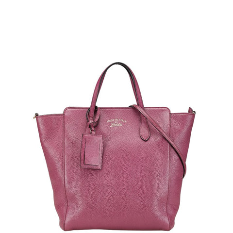 グッチ ハンドバッグ ショルダーバッグ 2WAY パープル レザー レディース GUCCI 【中古】