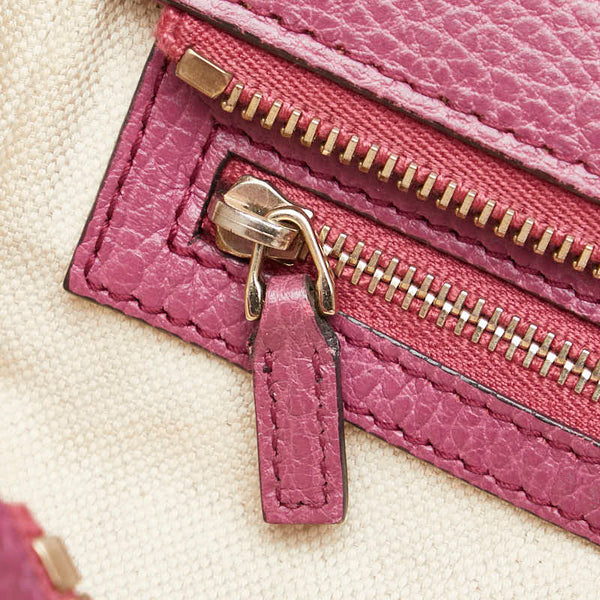 グッチ ハンドバッグ ショルダーバッグ 2WAY パープル レザー レディース GUCCI 【中古】