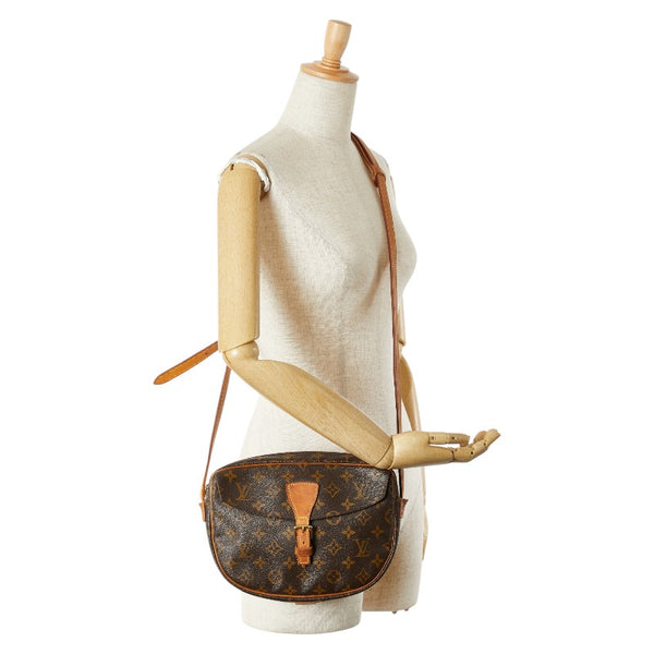 ルイ ヴィトン モノグラム ジュヌフィーユPM 斜め掛け ショルダーバッグ M51227 ブラウン PVC レザー レディース LOUIS VUITTON 【中古】