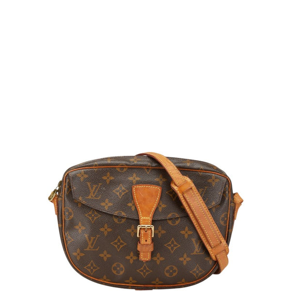 ルイ ヴィトン モノグラム ジュヌフィーユPM 斜め掛け ショルダーバッグ M51227 ブラウン PVC レザー レディース LOUIS VUITTON 【中古】
