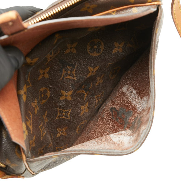 ルイ ヴィトン モノグラム ジュヌフィーユPM 斜め掛け ショルダーバッグ M51227 ブラウン PVC レザー レディース LOUIS VUITTON 【中古】