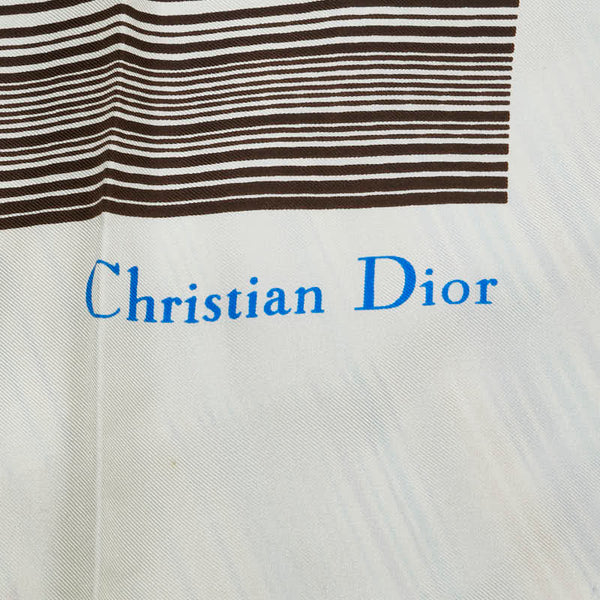 ディオール スカーフ アイボリー マルチカラー シルク レディース Dior 【中古】
