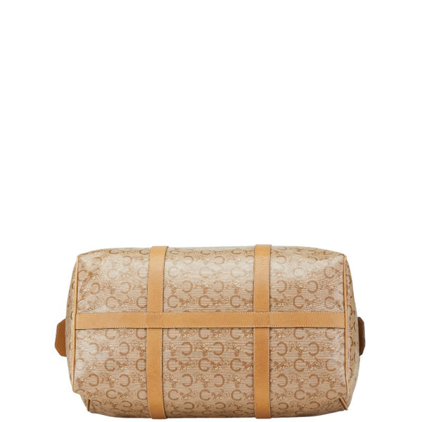 セリーヌ Cマカダム ハンドバッグ ミニボストンバッグ ベージュ PVC レザー レディース CELINE 【中古】