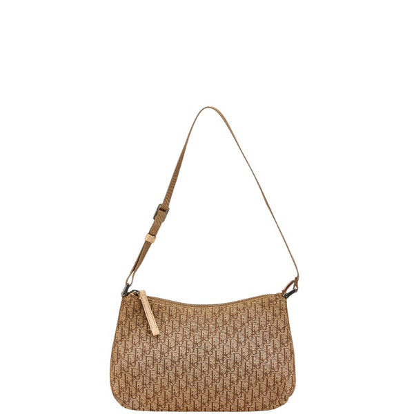 ディオール トロッター ハンドバッグ ベージュ ブラウン キャンバス レザー レディース Dior 【中古】