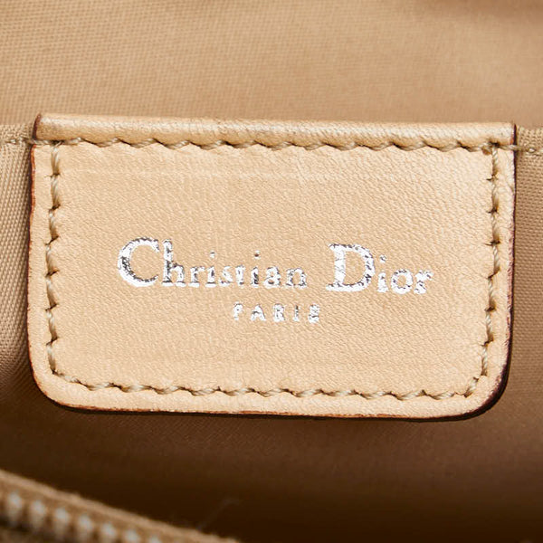 ディオール トロッター ハンドバッグ ベージュ ブラウン キャンバス レザー レディース Dior 【中古】