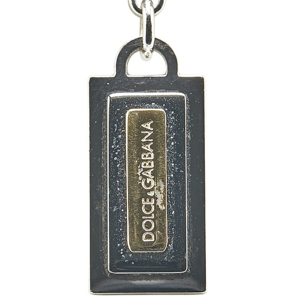 ドルチェアンドガッバーナ ネックレス シルバー ゴールド ブラック メタル レザー メッキ メンズ DOLCE&GABBANA 【中古】