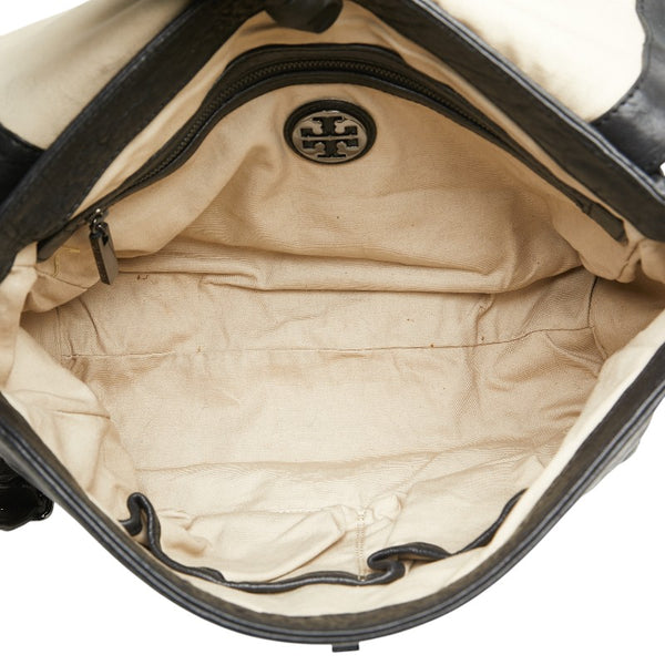 トリーバーチ ハンドバッグ ショルダーバッグ 2WAY ブラック レザー レディース Tory Burch 【中古】