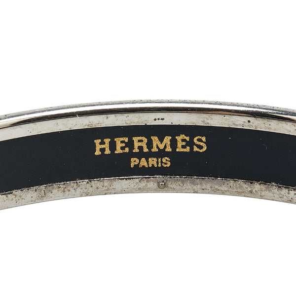 エルメス エマイユPM カレーシュ バングル ホワイト シルバー メタル レディース HERMES 【中古】