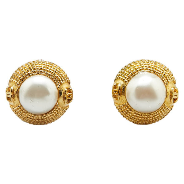 シャネル ココマーク パール イヤリング ゴールド メッキ レディース CHANEL 【中古】