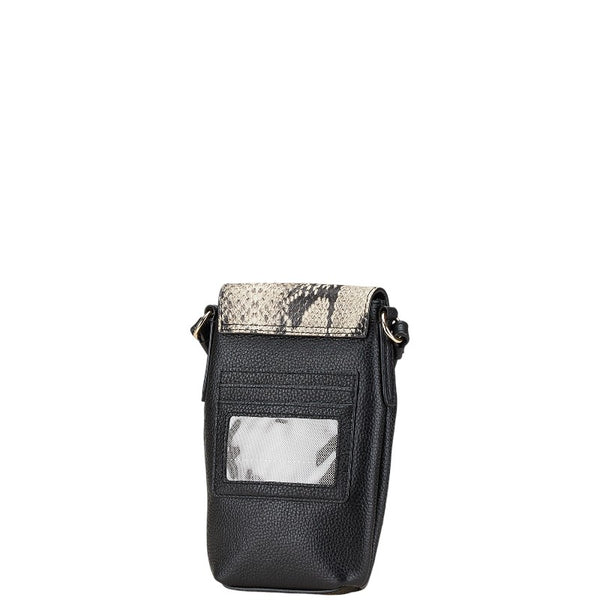 コールハーン セルフォン クロスボディ ショルダーバッグ ブラック ベージュ レザー レディース COLE HAAN 【中古】