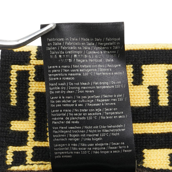 フェンディ ズッカ ヘアバンド ヘアアクセサリー ブラウン イエロー ブラック ウール レディース FENDI 【中古】