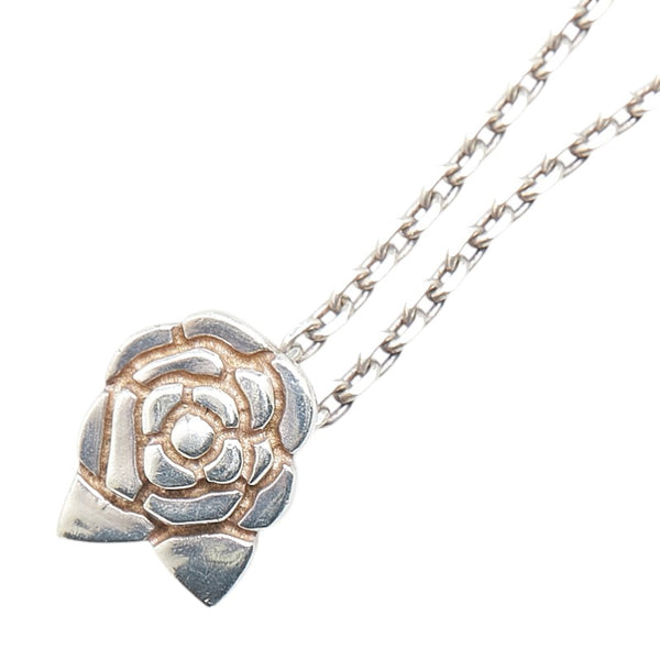 シャネル カメリア フラワー 花 ネックレス SV925 シルバー レディース CHANEL 【中古】