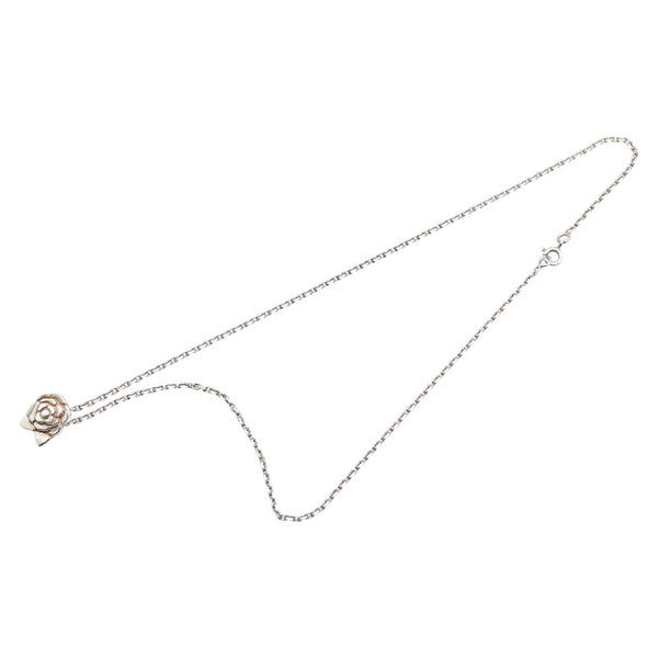 シャネル カメリア フラワー 花 ネックレス SV925 シルバー レディース CHANEL 【中古】