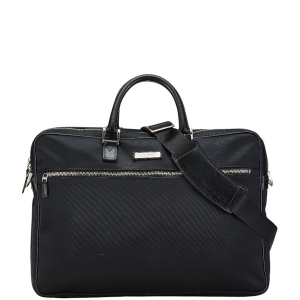 バーバリー ノバチェック ビジネスバッグ ショルダーバッグ 2WAY ブラック ナイロン レザー レディース BURBERRY 【中古】