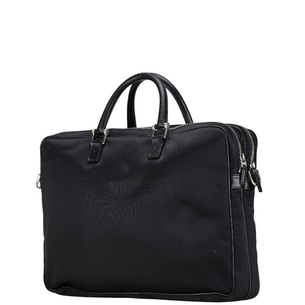 バーバリー ノバチェック ビジネスバッグ ショルダーバッグ 2WAY ブラック ナイロン レザー レディース BURBERRY 【中古】