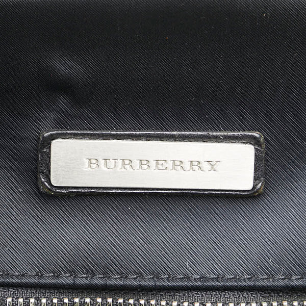 バーバリー ノバチェック ビジネスバッグ ショルダーバッグ 2WAY ブラック ナイロン レザー レディース BURBERRY 【中古】