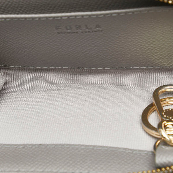 フルラ バビロン キーケース カードケース コインケース WR00123 グレー PVC レザー レディース Furla 【中古】