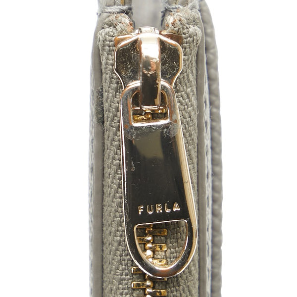 フルラ バビロン キーケース カードケース コインケース WR00123 グレー PVC レザー レディース Furla 【中古】