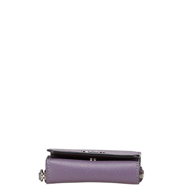 コーチ 三つ折り財布 F37968 パープル PVC レザー レディース COACH 【中古】