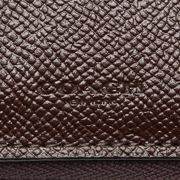 コーチ 三つ折り財布 F37968 パープル PVC レザー レディース COACH 【中古】