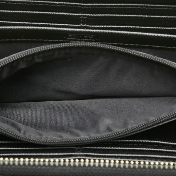 コーチ ラウンドファスナー 長財布 ブラック レザー レディース COACH 【中古】