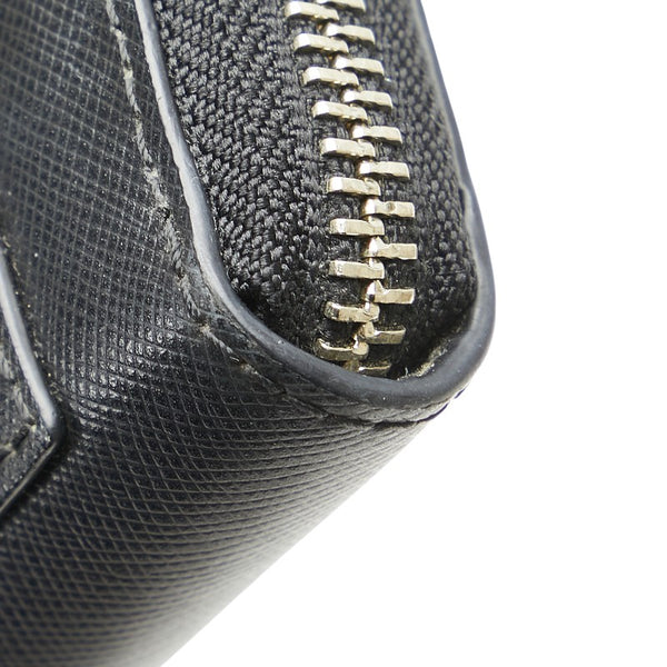 コーチ ラウンドファスナー 長財布 ブラック レザー レディース COACH 【中古】