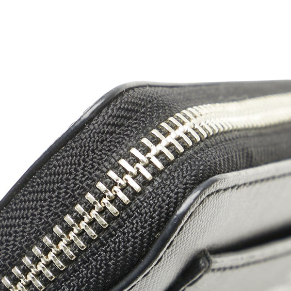 コーチ ラウンドファスナー 長財布 ブラック レザー レディース COACH 【中古】