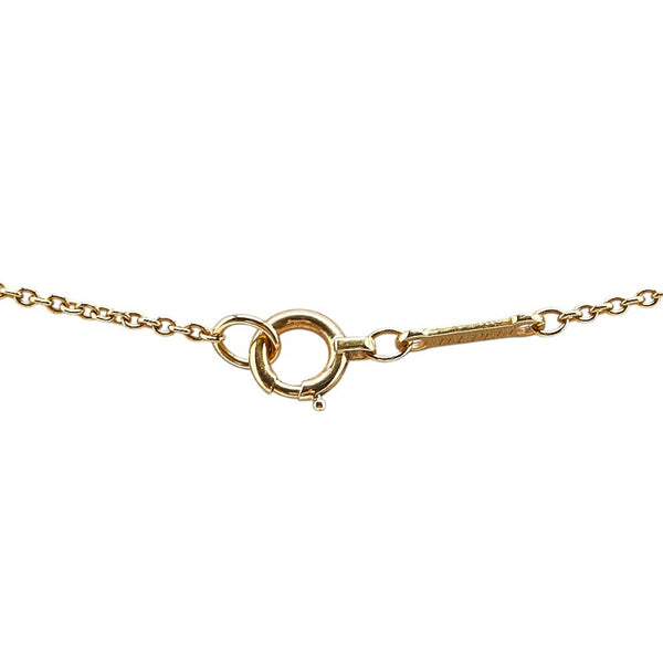 ティファニー オープンハート パヴェダイヤ ネックレス K18 ゴールド レディース TIFFANY&Co. 【中古】