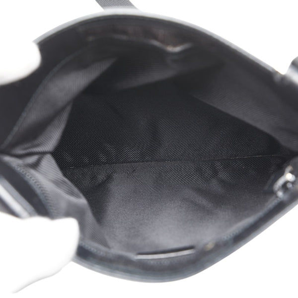 グッチ GGキャンバス ショルダーバッグ 019 0343 200047 ネイビー ブラック キャンバス レザー レディース GUCCI 【中古】