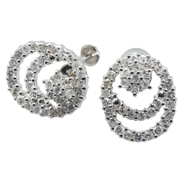Pt900 プラチナ ダイヤ1.00ct ピアス レディース 【中古】