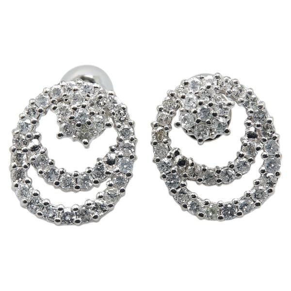 Pt900 プラチナ ダイヤ1.00ct ピアス レディース 【中古】