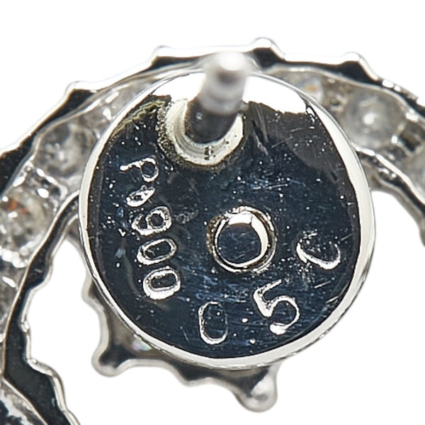 Pt900 プラチナ ダイヤ1.00ct ピアス レディース 【中古】