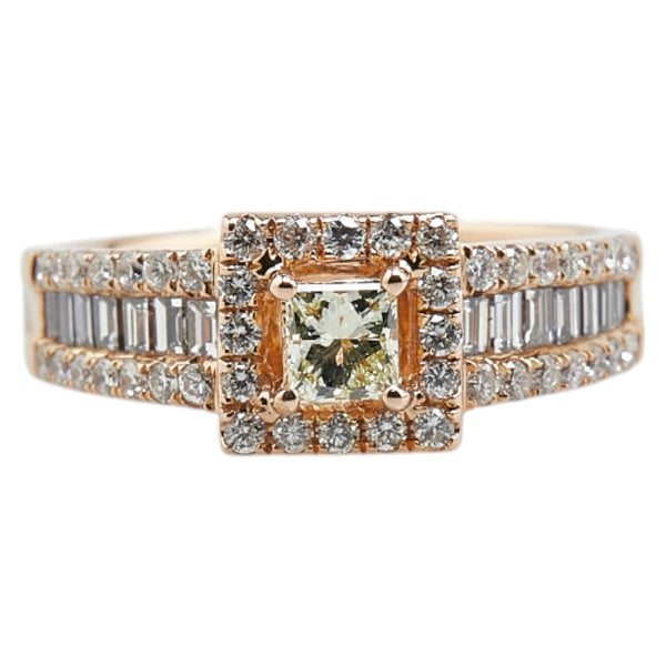 K18PG ピンクゴールド ダイヤ0.30ct ダイヤ0.75ct リング 指輪 レディース 12号 【中古】