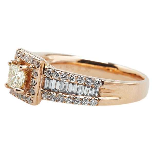 K18PG ピンクゴールド ダイヤ0.30ct ダイヤ0.75ct リング 指輪 レディース 12号 【中古】