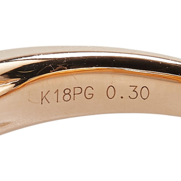 K18PG ピンクゴールド ダイヤ0.30ct ダイヤ0.75ct リング 指輪 レディース 12号 【中古】