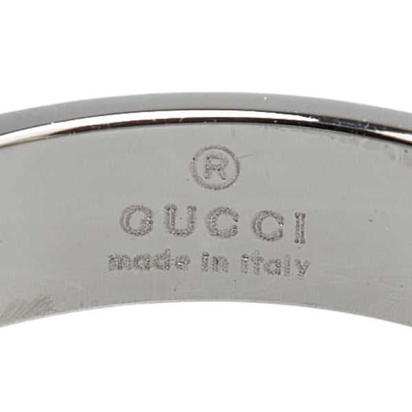 グッチ GGアイコン リング 指輪 #9 K18WG ホワイトゴールド レディース GUCCI 【中古】