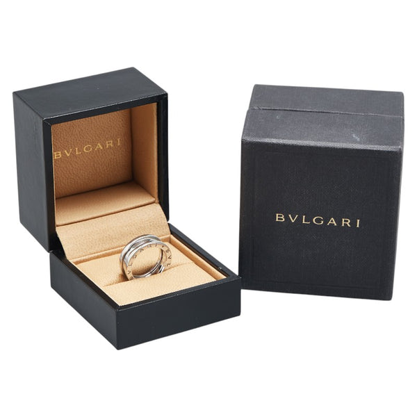 ブルガリ ビーゼロワン リング 指輪 #53 シルバー K18WG ホワイトゴールド レディース BVLGARI 【中古】
