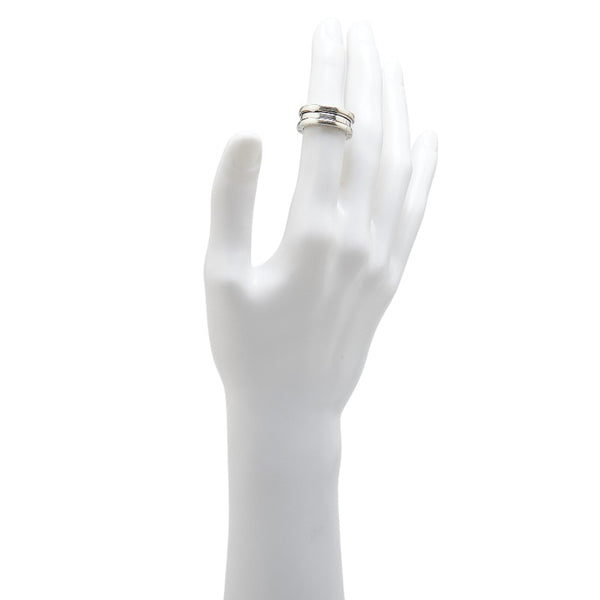ブルガリ ビーゼロワン リング 指輪 #53 シルバー K18WG ホワイトゴールド レディース BVLGARI 【中古】
