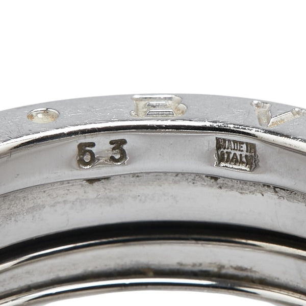 ブルガリ ビーゼロワン リング 指輪 #53 シルバー K18WG ホワイトゴールド レディース BVLGARI 【中古】