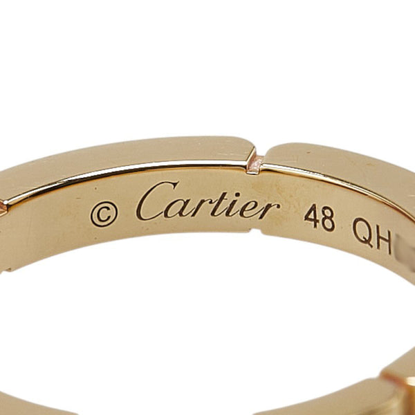 カルティエ マイヨンパンテール 4Pダイヤ リング 指輪 #48 ゴールド K18YG イエローゴールド レディース CARTIER 【中古】