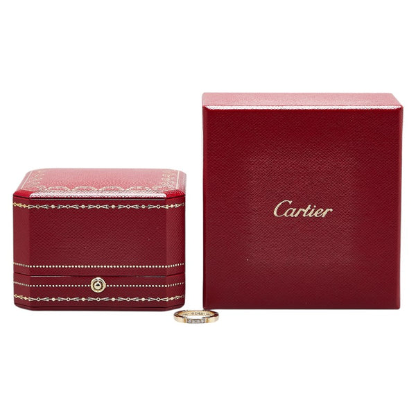 カルティエ マイヨンパンテール 4Pダイヤ リング 指輪 #48 ゴールド K18YG イエローゴールド レディース CARTIER 【中古】