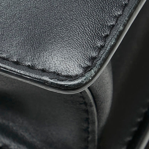フェンディ キャナイ スモール 斜め掛け チェーン ショルダーバッグ 8M0381 ブラック レザー レディース FENDI 【中古】