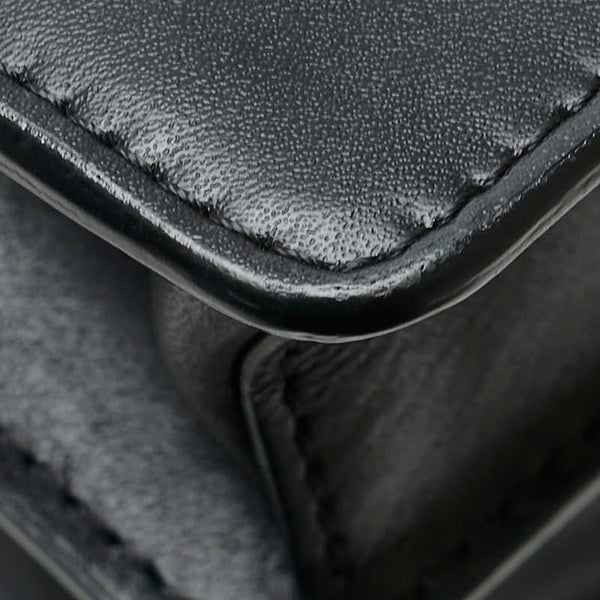 フェンディ キャナイ スモール 斜め掛け チェーン ショルダーバッグ 8M0381 ブラック レザー レディース FENDI 【中古】
