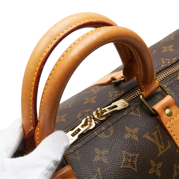 ルイ ヴィトン モノグラム キーポル50 ボストンバッグ ショルダーバッグ M41426 ブラウン PVC レザー レディース LOUIS VUITTON 【中古】