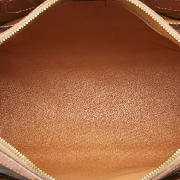 セリーヌ マカダム ハンドバッグ ブラウン PVC レザー レディース CELINE 【中古】