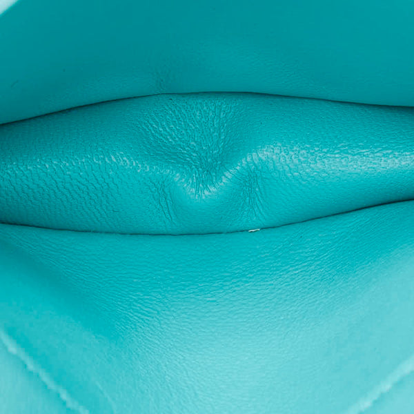 ティファニー カードケース ライトブルー レザー レディース TIFFANY&Co. 【中古】